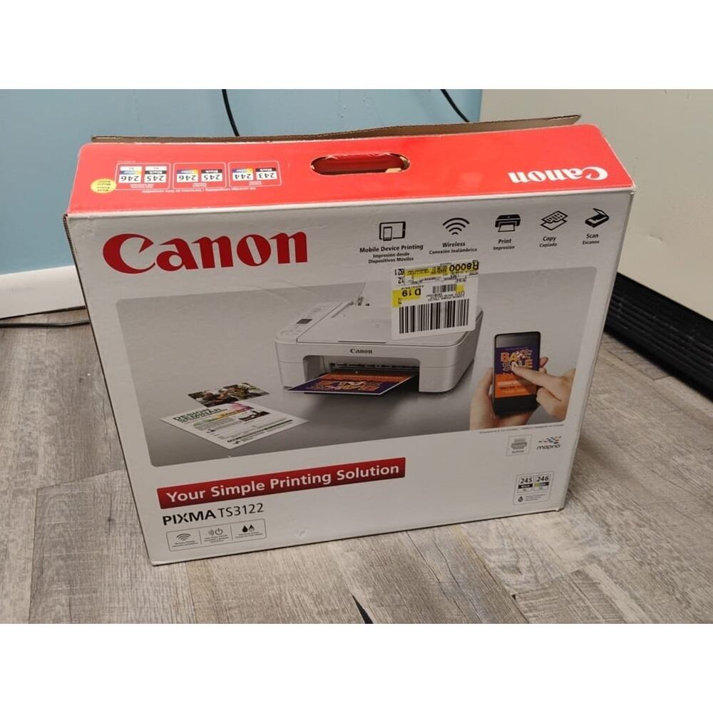 Canon Pixma TS3122 Wireless ALL-IN-ONE Inkjet Printer pre-owned in excellent